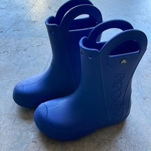 Crocs boots.  Great for rain